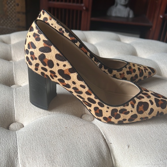 Marc Fischer Cheetah Pony Hair Block Heels - Picture 2 of 3